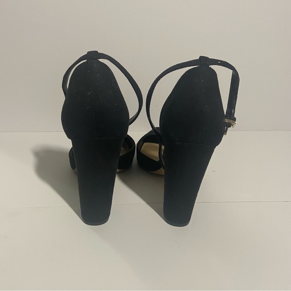 Black suede also heels size 8 - Picture 3 of 5